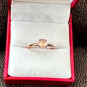 NEW rose quartz rose gold ring